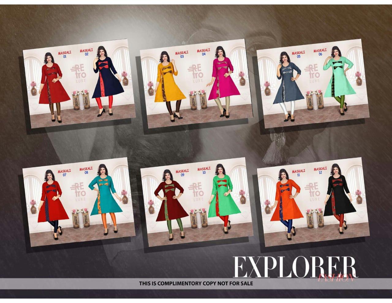 trendy maskali latest designer pure soft rayon regular casual wear kurtis collection